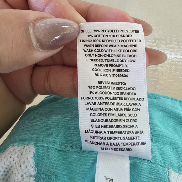 Art Class kid's aqua shorts sporty coastal summer casual lightweight size 16 - Picture 9 of 9